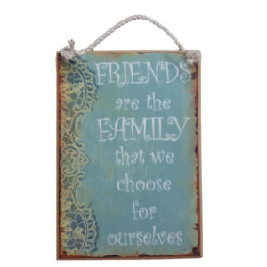 Country Printed Quality Wooden Sign Hanger Friends Are Family New Plaque