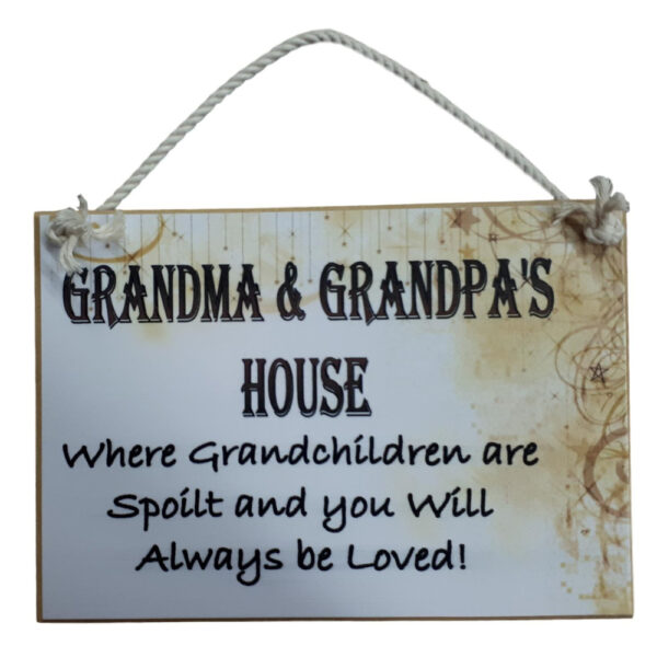 Country Printed Wooden Sign Grandma Grandpa Personalize Plaque New