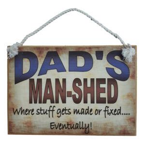 Country Printed Quality Wooden Sign Dads Man Shed Personalized Plaque New