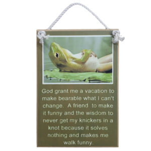Country Printed Quality Wooden Sign Grant Me A Vacation Funny Plaque New
