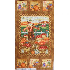 Quilting Patchwork Sewing Fabric Harvest Angels Panel 60x110cm
