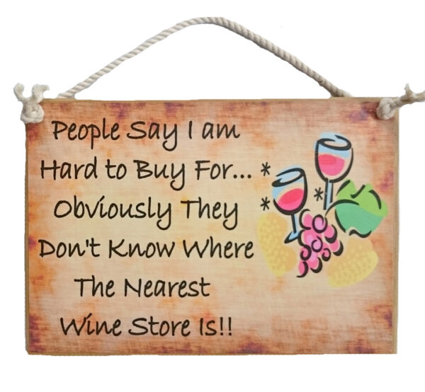 Country Printed Quality Wooden Sign NEAREST WINE STORE Funny Inspiring Plaque New
