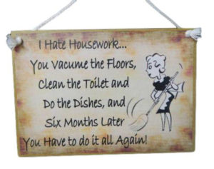 Country Printed Quality Wooden Sign I HATE HOUSEWORK Funny Inspiring Plaque New