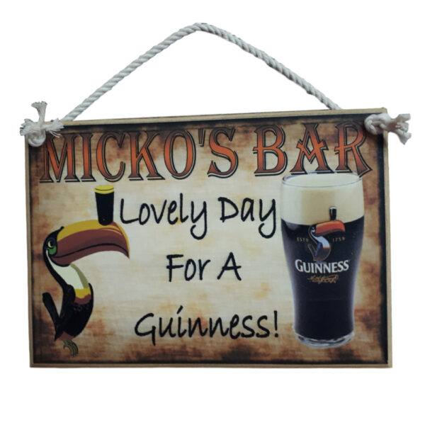 Country Printed Quality Wooden Sign Personalized Bar Guinness Inspiring Plaque New