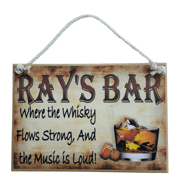 Country Printed Quality Wooden Sign Whiskey Bar Funny Inspire Plaque Personalize New