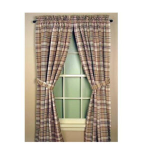 French Country New Curtain Ruffled THYME CHECKED Kitchen Window PAN*ELS Style