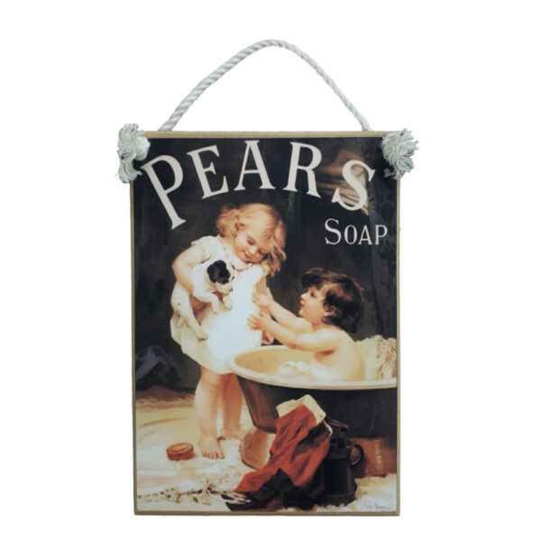 Country Printed Quality Wooden Sign PEARS HIS TURN NEXT Bathroom Plaque New