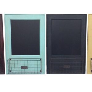 Large Decorative Black Boards Hanging with Metal Baskets