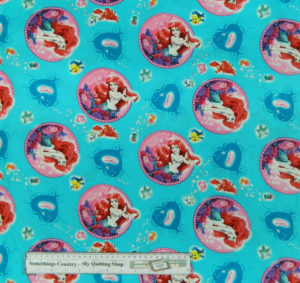 Patchwork Quilting Fabric DISNEY'S ARIAL MERMAID Material Cotton FQ 50X55cm NEW