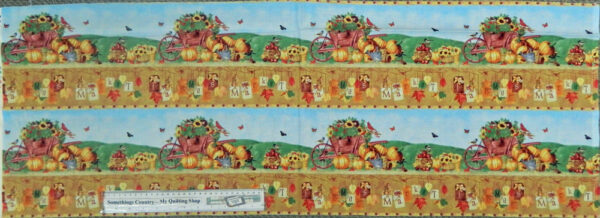 Patchwork Quilting Sewing Fabric FARMERS MARKET BORDER Cotton Panel 40x110cm New