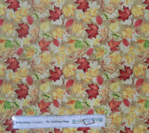 Country Patchwork Quilting FARMERS MARKET AUTUMN LEAVES Cotton Sewing 50x55cm FQ