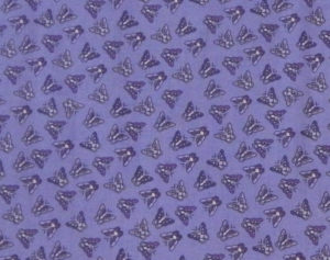 Country Patchwork Quilting Cotton Fabric PURPLE BUTTERFLIES Sewing 50x55 FQ