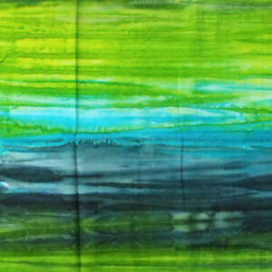 Quilting Patchwork Sewing Fabric BATIK GREEN BLUE BLACK Cotton 50x110cm Half Meter NEW