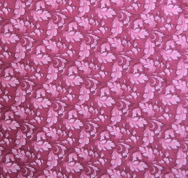 Country Patchwork Quilting Sewing Fabric MUMS LEAVES Rose Pink FQ 50x55CM NEW