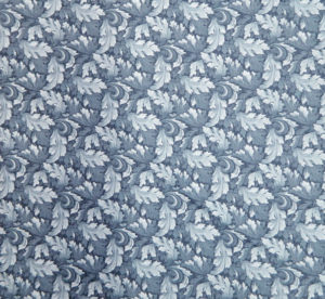 Country Patchwork Quilting Sewing Fabric MUMS LEAVES Blue/Grey FQ 50x55CM NEW