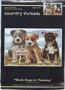 Country Threads Cross Stitch Kit - Work Dogs in Training
