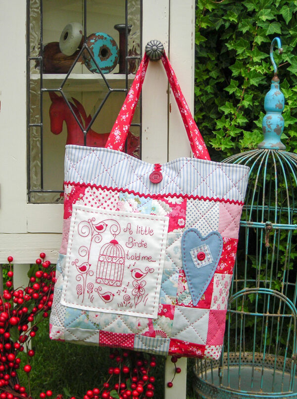 Quilting Sewing Bag Pattern A LITTLE BIRDIE Sally Giblin Rivendale Collection New