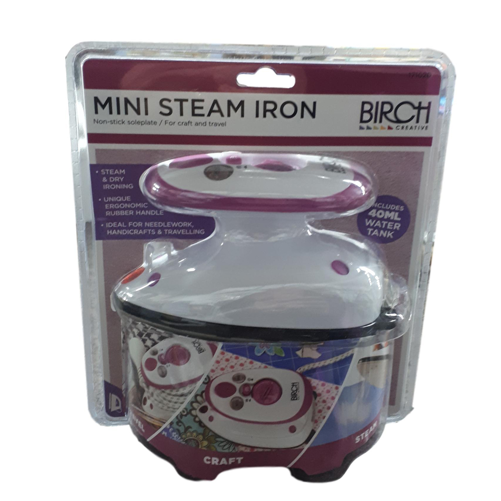 Birch Mini Steam Iron White - Sewing & Fabrics