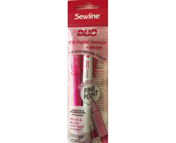 Sewline Duo Marker and Eraser Pack, for Sewing, Embroidery & Patchwork New