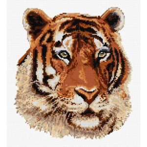 DMC Cross X Stitch Kit Tiger Counted incl Thread and Cloth