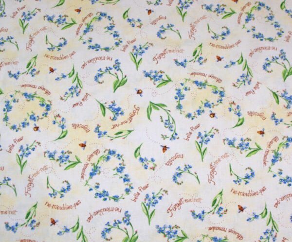 Quilting Patchwork Cotton Sewing Fabric QUILTING BEE FLORAL 50 x 55cm FQ NEW www.somethingscountry.com