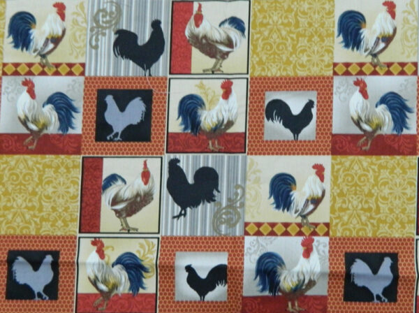 Quilting Patchwork Fabric Sewing Cotton ROOSTER INN Panel 30x110cm New www.somethingscountry