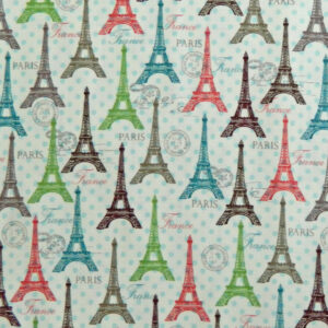 Quilting Patchwork Cotton Sewing Fabric PARIS EIFFEL TOWERS 50x55cm FQ NEW www.somethingscountry.com
