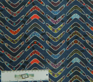 Quilting Patchwork Sewing Fabric GOANNA WALKABOUT Boomerang Cotton 50x55cmFQ NEW
