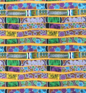 Quilting Patchwork Sewing Fabric GOANNA WALKABOUT Didgeridoo Cotton 50x55cmFQ NEW