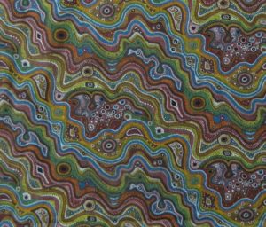 Quilting Patchwork Sewing Fabric ABORIGINAL DOT PAINTING Cotton 50x55cmFQ NEW