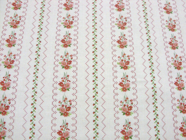 Quilting Patchwork Sewing Fabric GENTLE GARDEN FLORAL BORDER CREAM 50x55cmFQNEW
