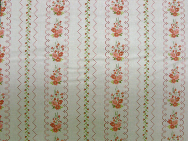 Quilting Patchwork Sewing Fabric GENTLE GARDEN FLORAL BORDER GREY 50x55cmFQNEW