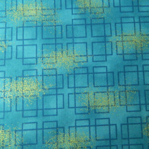 Quilting Patchwork Sewing BLUE METALLIC SQUARES TONAL 50x55cm FQ NEW