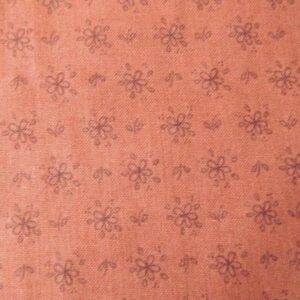 Quilting Patchwork Sewing Fabric RUST FLOWERS TONAL 50x55cm FQ NEW