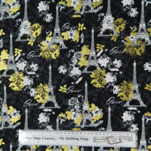 Quilting Patchwork Sewing Cotton Fabric PARIS MIDNIGHT 50x55cm FQ NEW