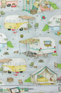 Quilting Patchwork Sewing Fabric CARAVAN GREY Cotton Material 50x55cmFQ NEW