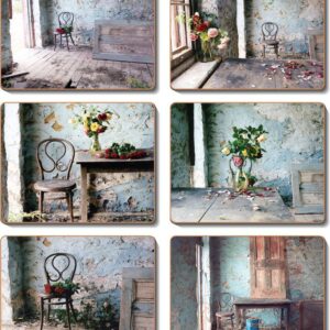 Country Inspired Kitchen BLUE ROOM Cinnamon Cork backed Placemats/Coasters Set 6