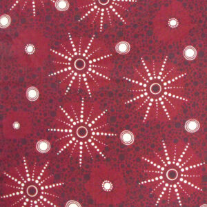 Patchwork Quilting Sewing Fabric ABORIGINAL SEVEN SISTERS RED Material Cotton 50x55cm FQ New