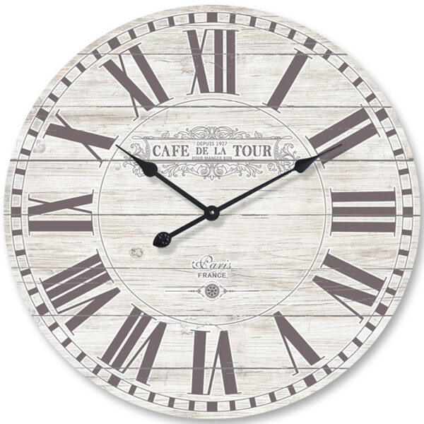 Clock French Country Vintage Inspired Wall Clocks 70cm CAFE DE LA TOUR New Time