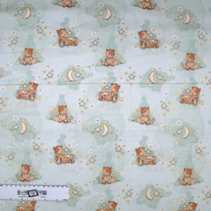 Quilting Patchwork Sewing Fabric BLUE BABY Allover Cotton 50x55cmFQ NEW Freepost