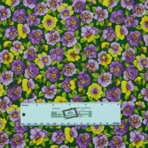 Quilting Patchwork Sewing Fabric PURPLE PANSIES ALLOVER 50x55cm FQ New Material