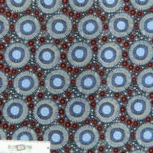 Patchwork Quilting Sewing Fabric ABORIGINAL WILD FLORAL BLUE Material Cotton 50x55cmFQ New