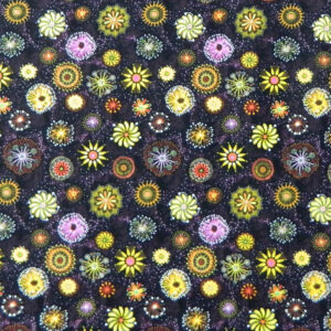 Patchwork Quilting Fabric GOANNA WALK STARBURST PINK/GREEN Aboriginal FQ 50X55cm NEW