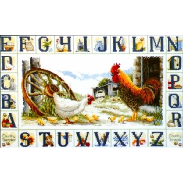 Country Threads Cross Stitch Counted X Stitch Pattern Graph COUNTRY SAMPLER New FJ-1009