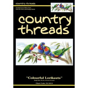 Country Threads Cross Stitch Counted X Stitch Pattern Graph LORIKEETS BIRDS New FJ-1013