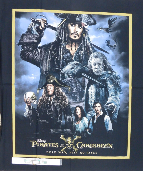 Patchwork Quilting Sewing Fabric JOHNNY DEPP PIRATES OF CARIBBEAN Panel 90x110cm New