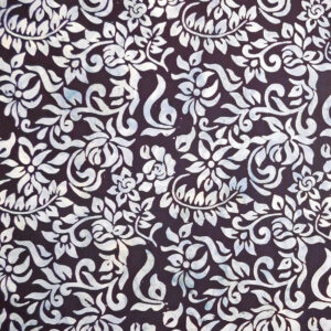 Quilting Patchwork Sewing Fabric BATIK WHITE ON BLACK Material 50x55cmFQ NEW