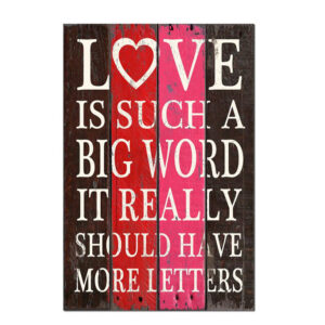 French Country Wall Art LOVE IS SUCH A BIG WORD Large Sign New