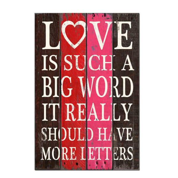French Country Wall Art LOVE IS SUCH A BIG WORD Large Sign New
