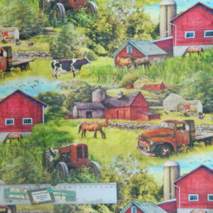 Patchwork Quilting Sewing Fabric FARMYARD FRIENDS Cotton Material 50x55cm FQ New